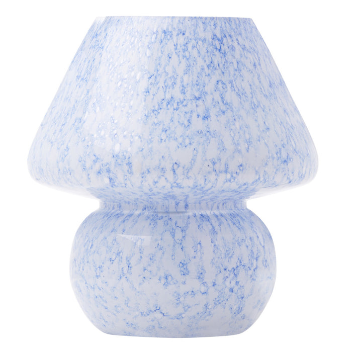 8.75" H Celeste Blue/White Mushroom Accent Lamp-Off