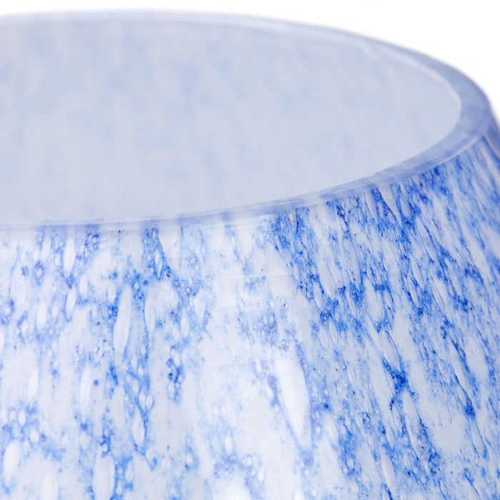 8.75" H Celeste Blue/White Mushroom Accent Lamp