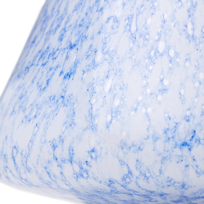 8.75" H Celeste Blue/White Mushroom Accent Lamp