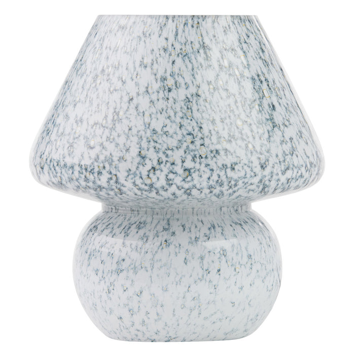 8.75" H Celeste Green/Blue/White Glass Mushroom Accent Lamp-Off