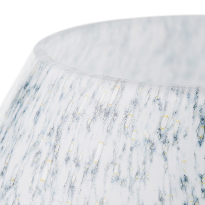 8.75" H Celeste Green/Blue/White Glass Mushroom Accent Lamp