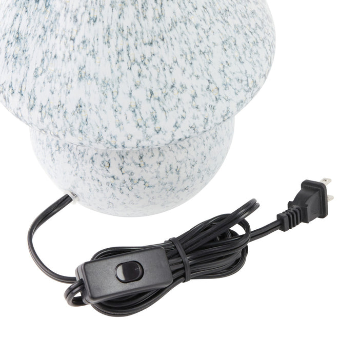8.75" H Celeste Green/Blue/White Glass Mushroom Accent Lamp