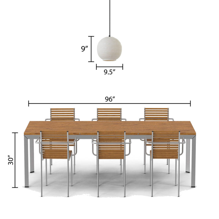 9.5" W Scarlett Modern White Blown Glass Globe Shade Pendant Light
