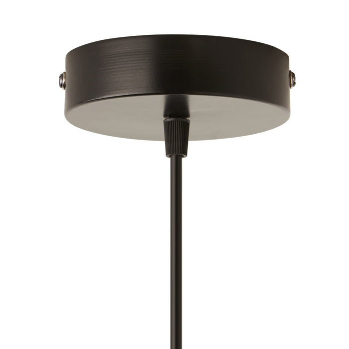 9.75" W Linda Glam Style Black and Subtle Green Luster Hand Blown Glass Shade Hanging Pendant Light