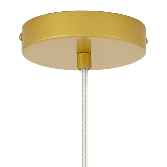 9.875"W Lucai Caged Globe Shade Pendant Light