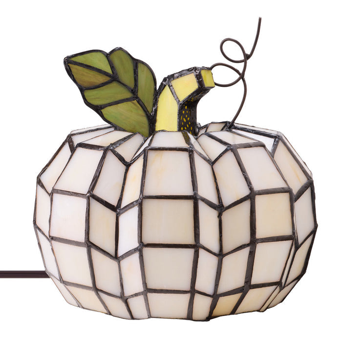 9"H Patch the Pumpkin Stained Glass Accent Lamp-Off