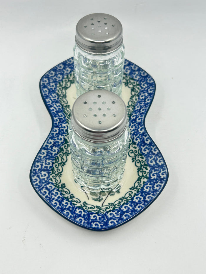 Salt and Pepper Glass/Pottery Combo - 2273X (Discontinued Base)