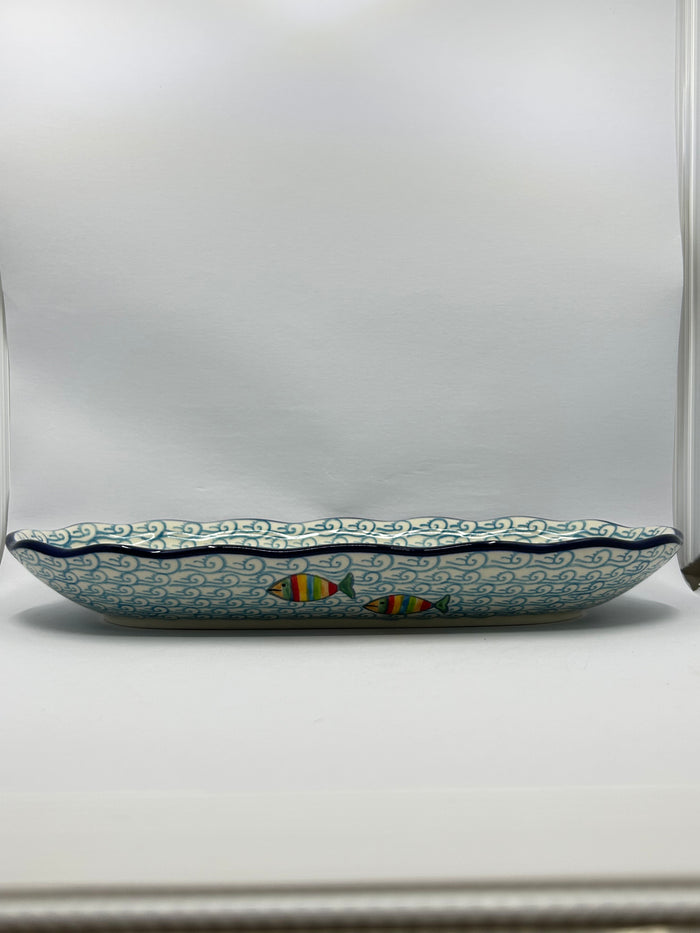 Tray ~ Scalloped Oval ~ 6.25 x 12.5 inch ~ 2540X - T4!