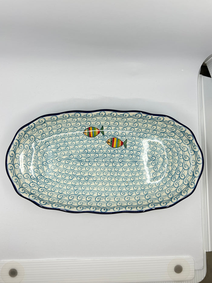 Tray ~ Scalloped Oval ~ 6.25 x 12.5 inch ~ 2540X - T4!