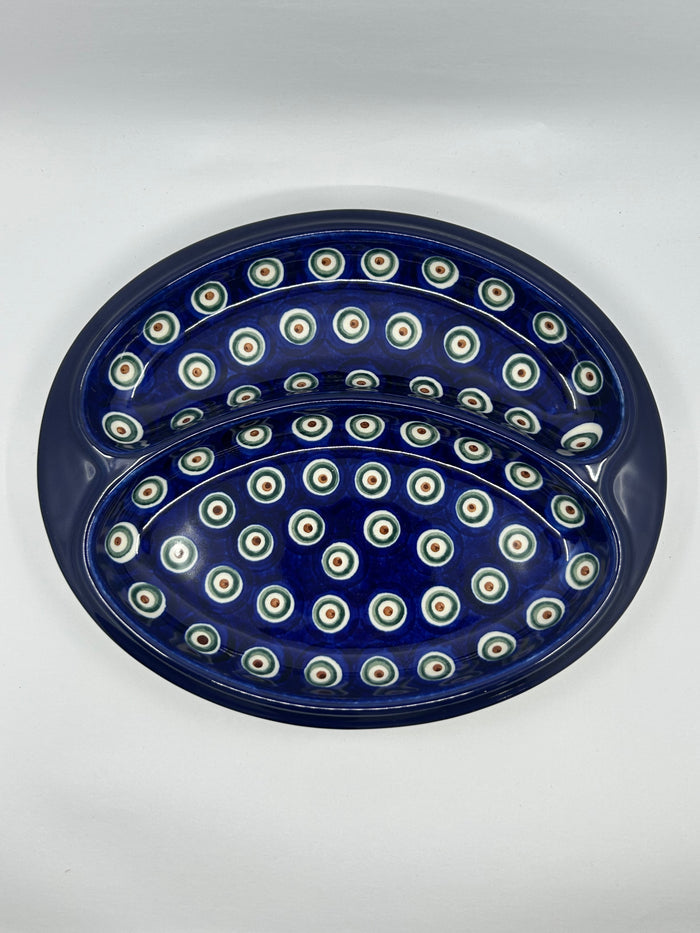 Dish ~ Divided ~ 8 x 9.75 inch ~ 0054X ~ T3!
