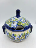 Tureen w/Notched Hole ~ Blue Floral - A2