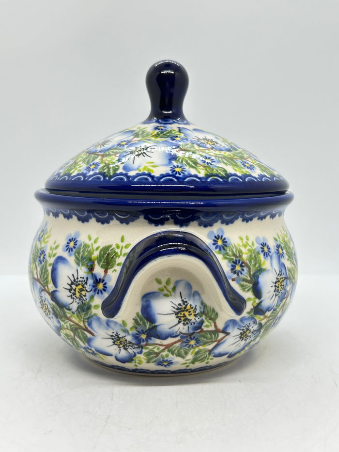 Tureen w/Notched Hole ~ Blue Floral - A2