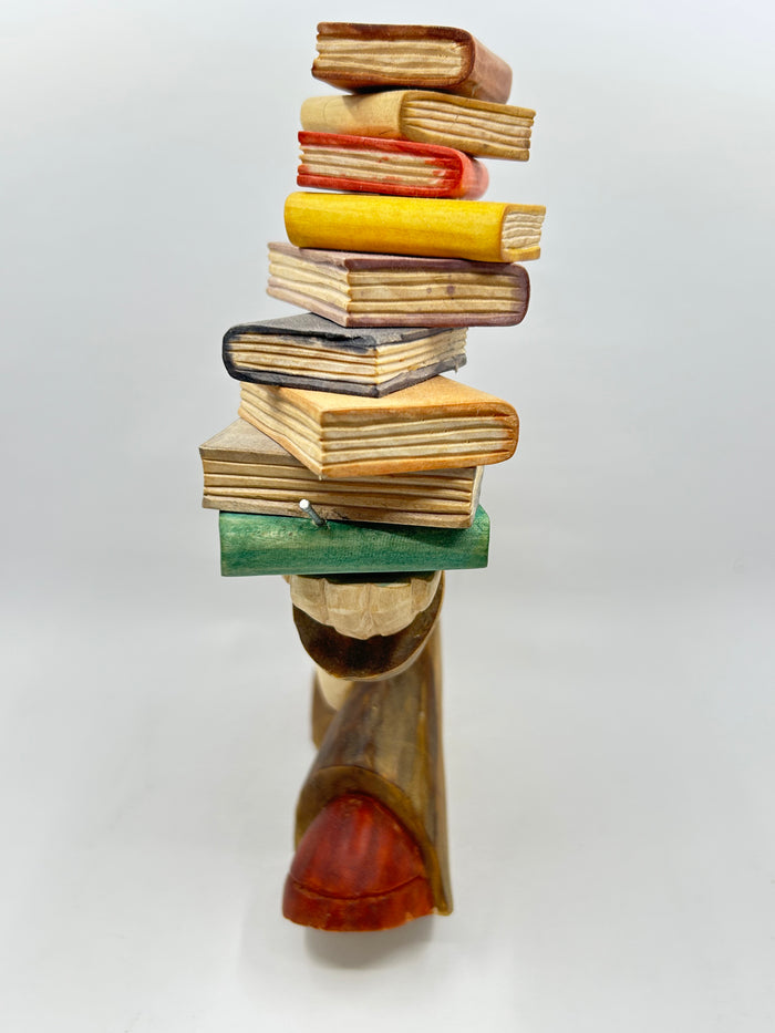 “Book Worm" #3 With Stack of Books