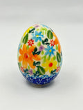 Kalich Stoneware Egg - Colorful Daisy -