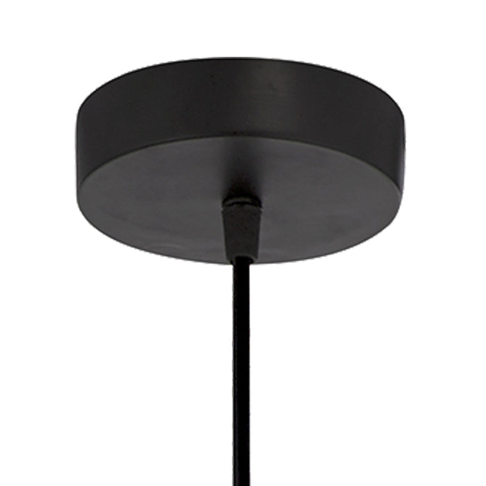 Alessia Black Metal Cone-Shaped Woven Pendant Lamp