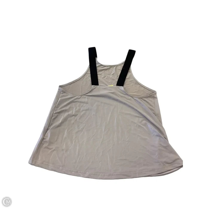 Athletic Tank Top By Nike Apparel In Black & Tan, Size: S