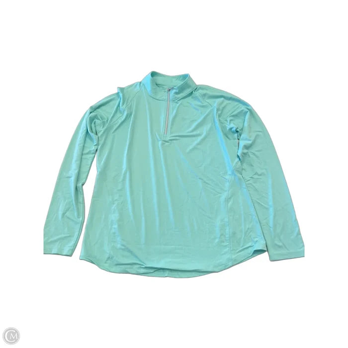 Athletic Top Long Sleeve Collar By Clothes Mentor In Teal, Size: M