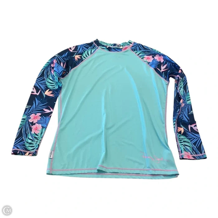 Athletic Top Long Sleeve Crewneck By Clothes Mentor In Tropical Print, Size: L
