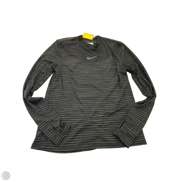 Athletic Top Long Sleeve Crewneck By Nike In Black, Size: S