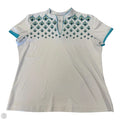 Athletic Top Short Sleeve By Tail In Blue & White, Size: L