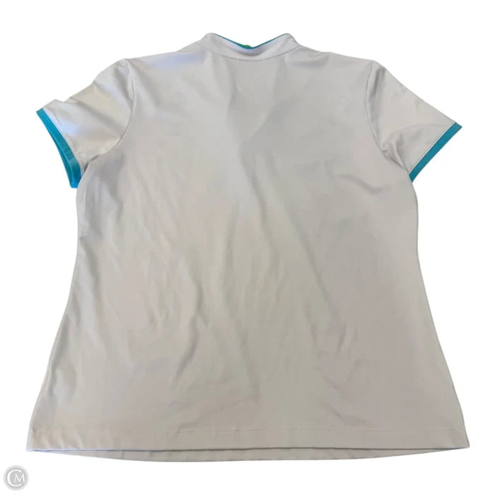 Athletic Top Short Sleeve By Tail In Blue & White, Size: L
