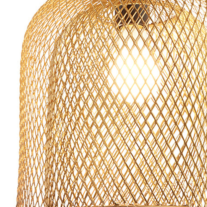 Azure Gold Bell-Shaped Pendant Lamp