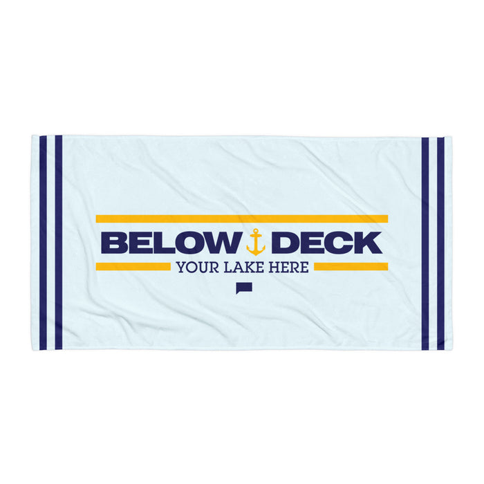 Below Deck Personalized Beach Towel