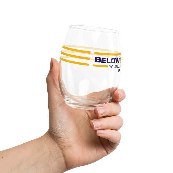 Below Deck Wine Glass Personalized Lake