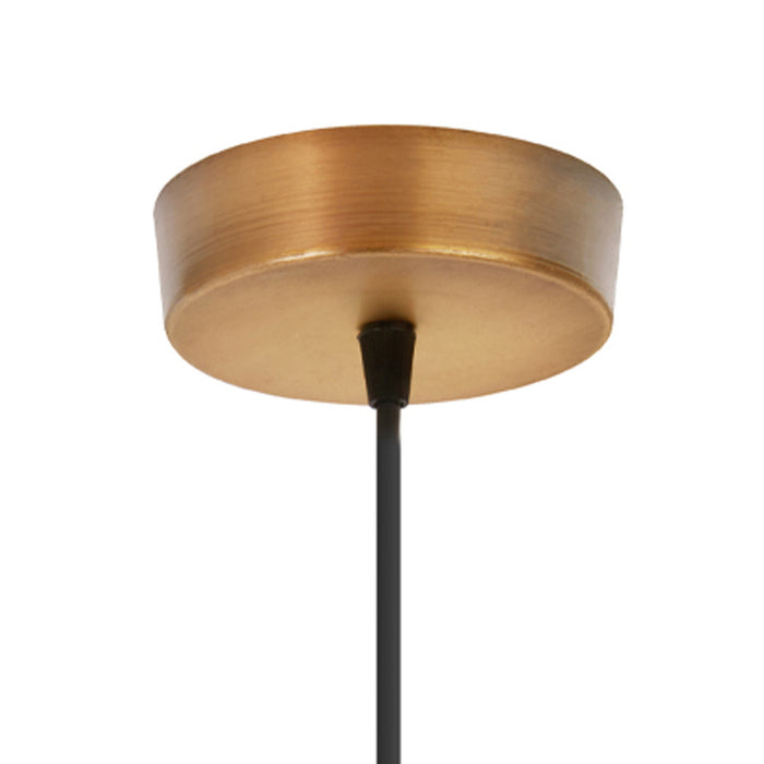 Bernadette Brass Metal and Clear Glass Pendant Lamp