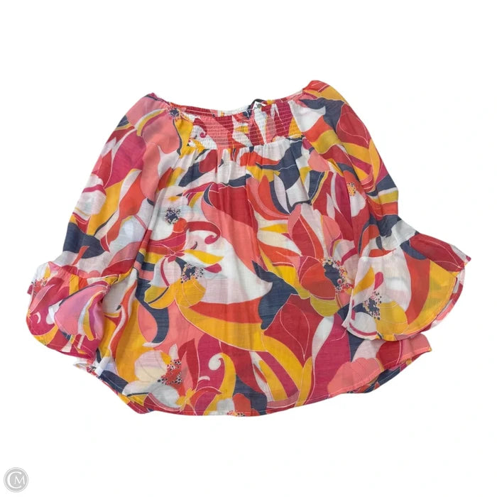 Blouse 3/4 Sleeve By Cocomo In Multi-colored, Size: S