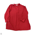 Blouse Long Sleeve By Chicos In Red, Size: L