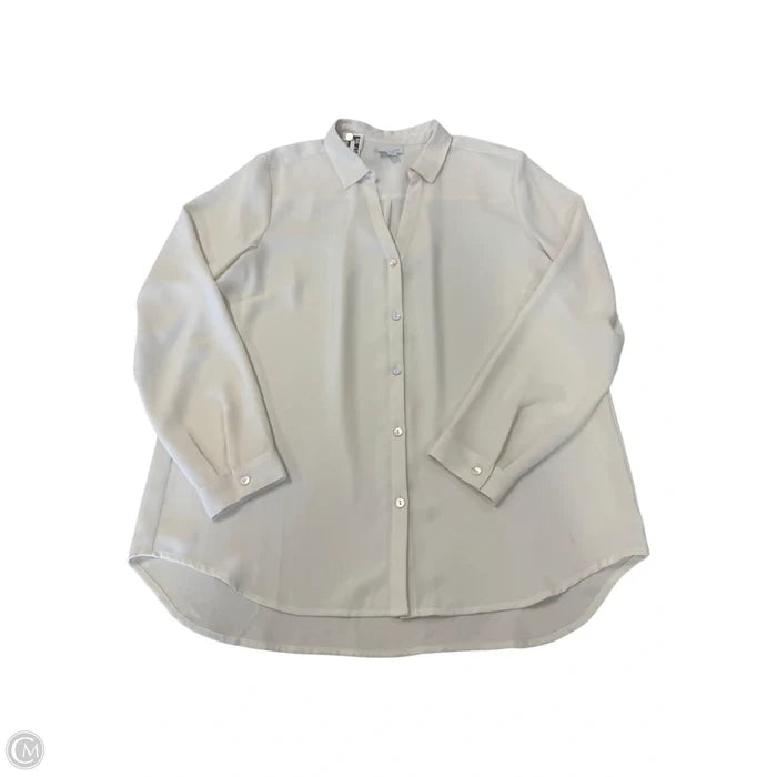 Blouse Long Sleeve By J. Jill In Cream, Size: M