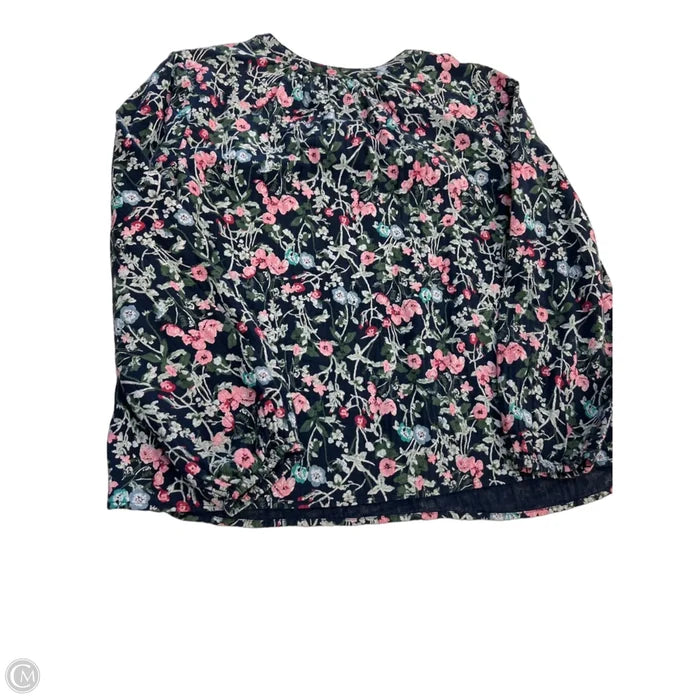 Blouse Long Sleeve By Style And Company In Floral Print, Size: M