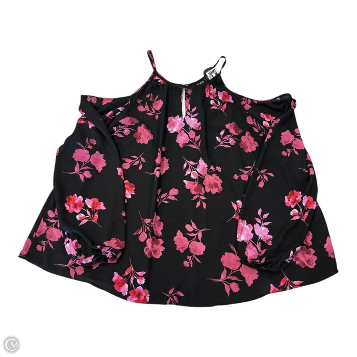 Blouse Long Sleeve By Torrid In Floral Print, Size: 1x