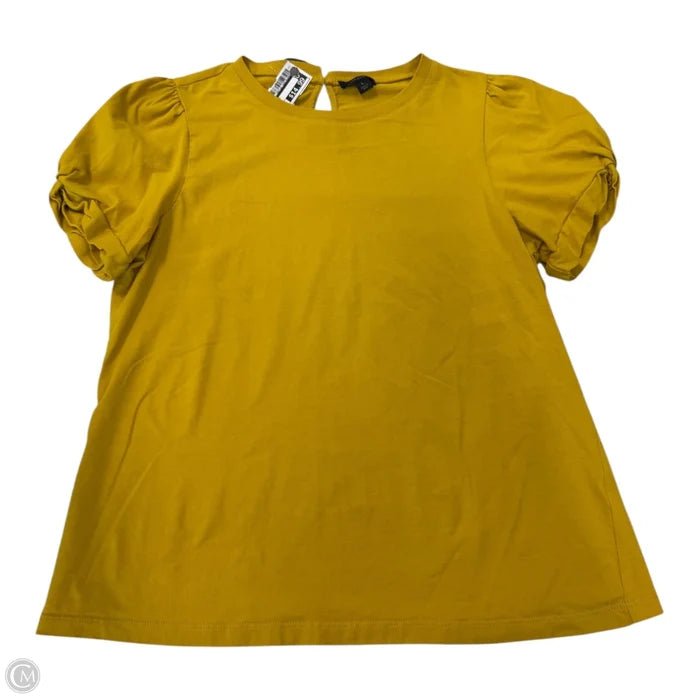 Blouse Short Sleeve By J. Crew In Yellow, Size: L