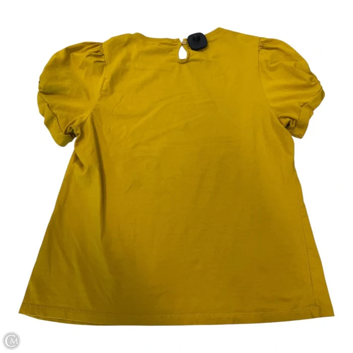 Blouse Short Sleeve By J. Crew In Yellow, Size: L