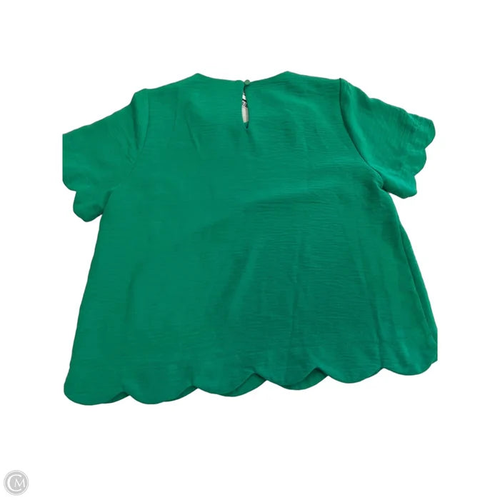 Blouse Short Sleeve By Monteau In Grey, Size: L