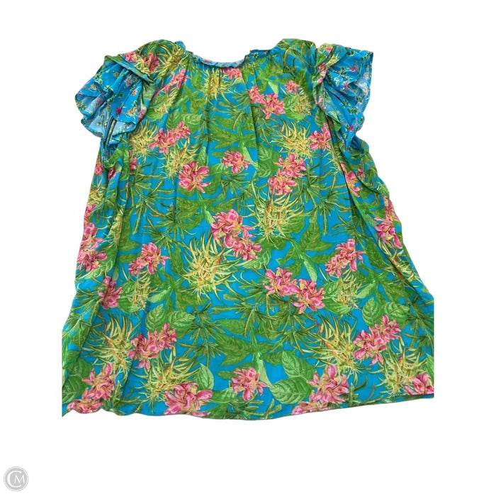 Blouse Short Sleeve By Rose And Olive In Multi-colored, Size: Xl