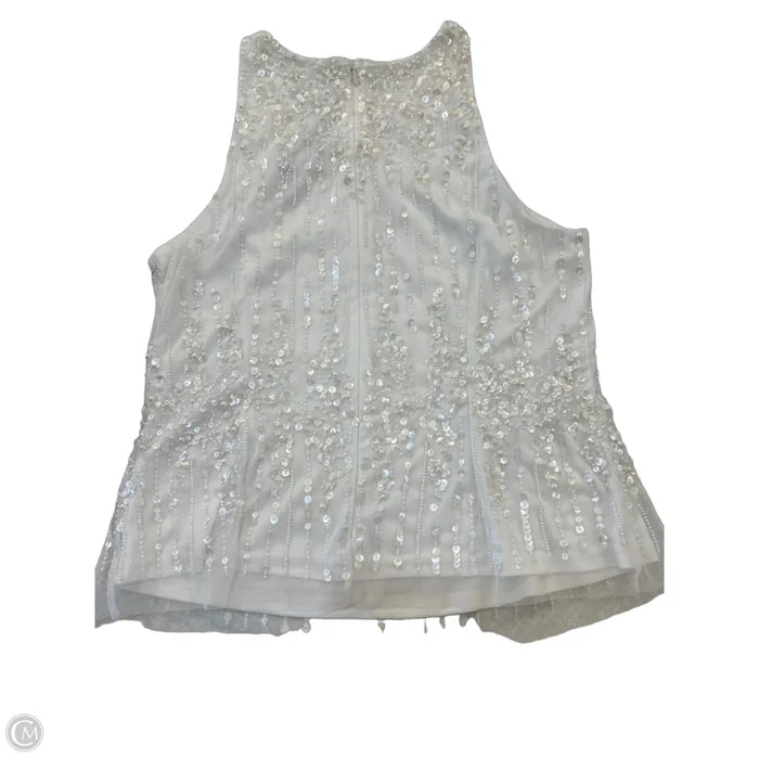 Blouse Sleeveless By Adrianna Papell In White, Size: M