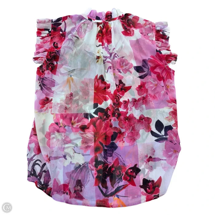 Blouse Sleeveless By Chicos In Floral Print, Size: 8