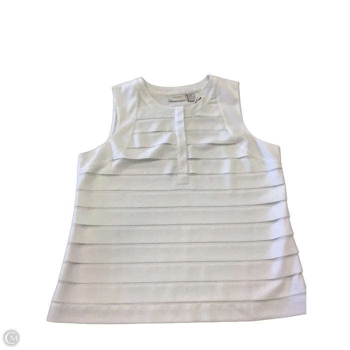 Blouse Sleeveless By Chicos In White, Size: L