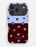 Blue And Brown Two Tone Star Ultra Protective iPhone Case Phone Cases Skinnydip London
