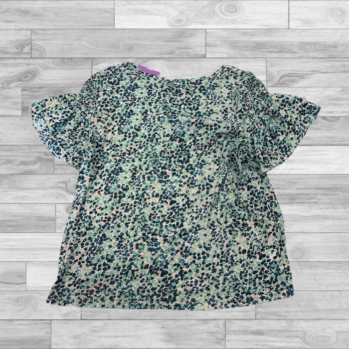 Blue Top Short Sleeve Loft, Size S