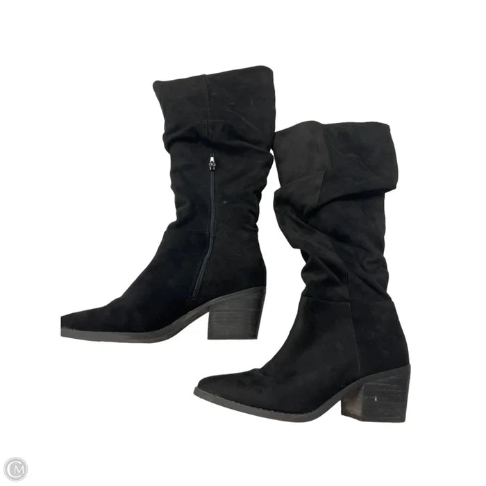 Boots Ankle Heels By Clothes Mentor In Black, Size: 10