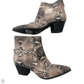 Boots Ankle Heels By Qupid In Snakeskin Print, Size: 9