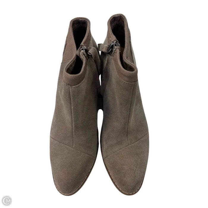 Boots Ankle Heels By Toms In Brown, Size: 6