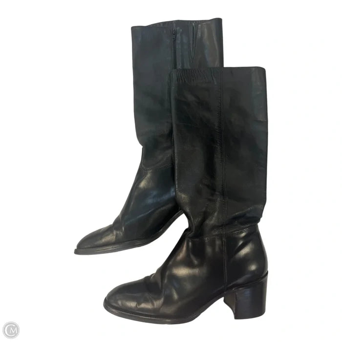 Boots Leather By Etienne Aigner In Black, Size: 8.5