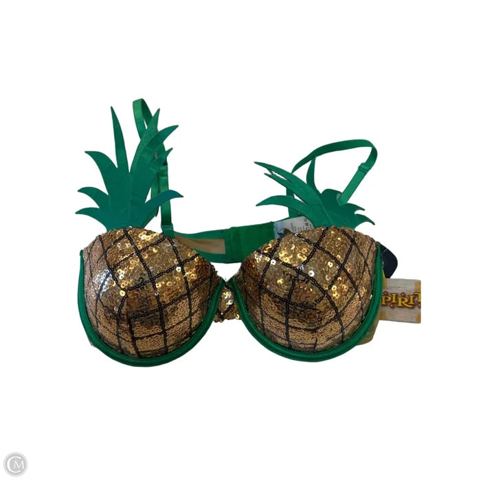Bra By Clothes Mentor In Gold & Green, Size: M