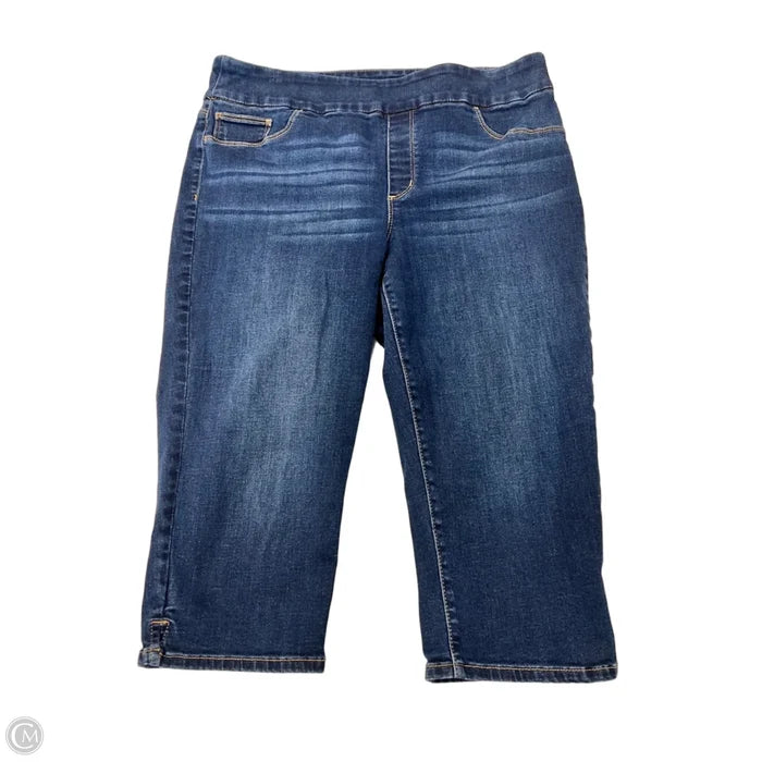 Capris By Chicos In Blue Denim, Size: 10