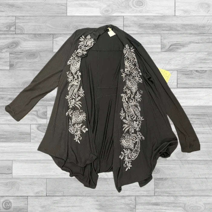 Cardigan By One World In Black, Size: 3x